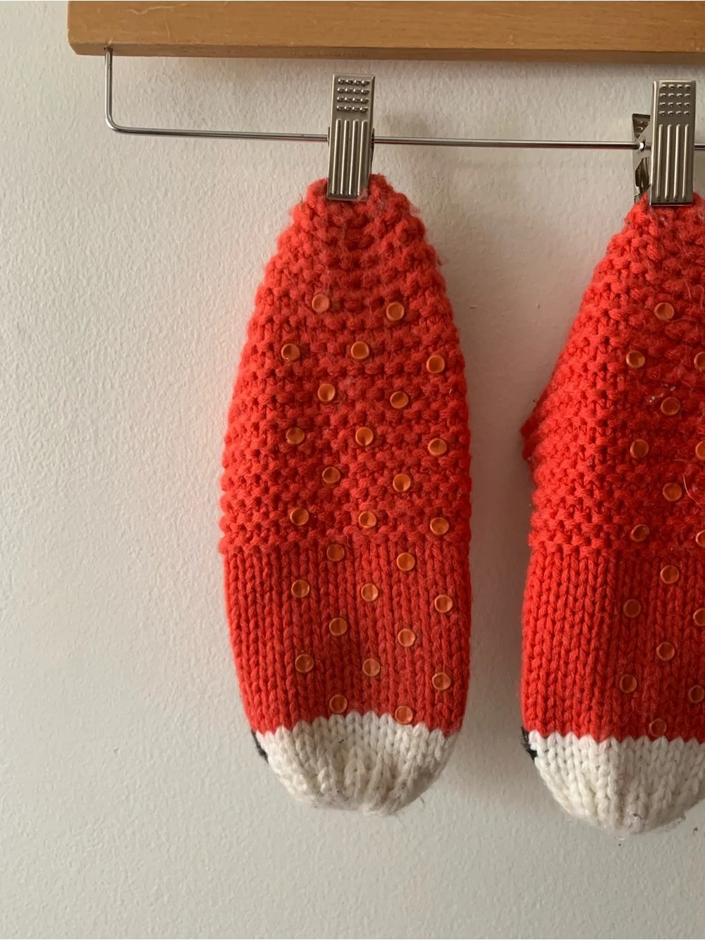 NEW Orange Cute Fox Knit Slippers Socks